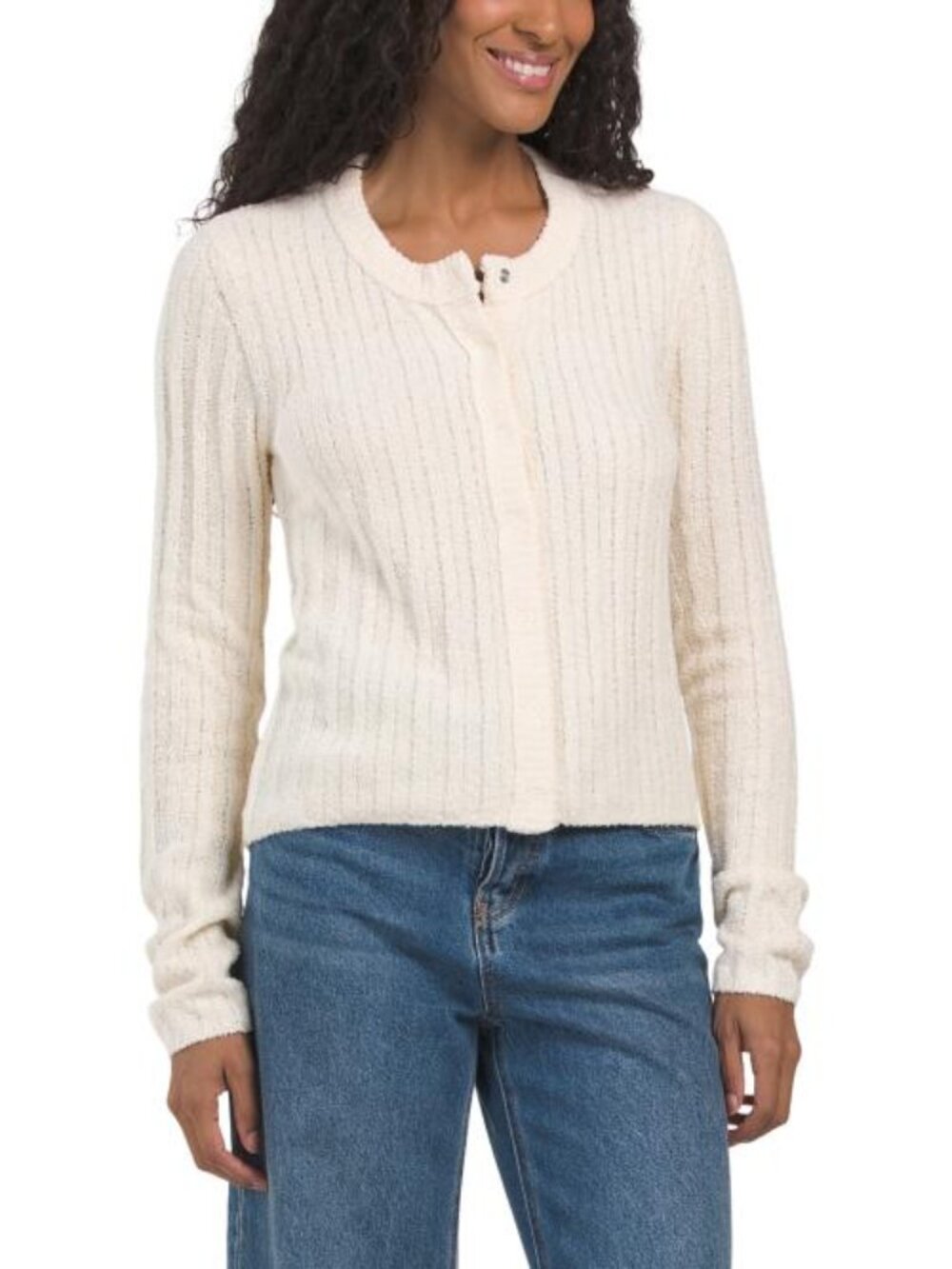 RE/DONE Terry Ribbed Cardigan